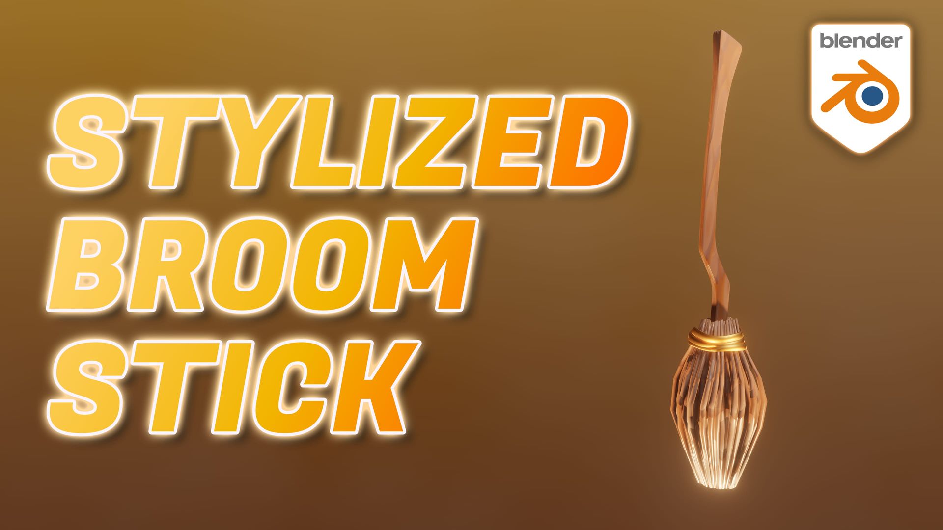 Stylized Witch Broom Stick Modeling + Shader Blender Tutorial